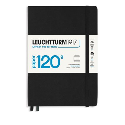 Zapisnk Leuchtturm1917 A5 120g black linkovany