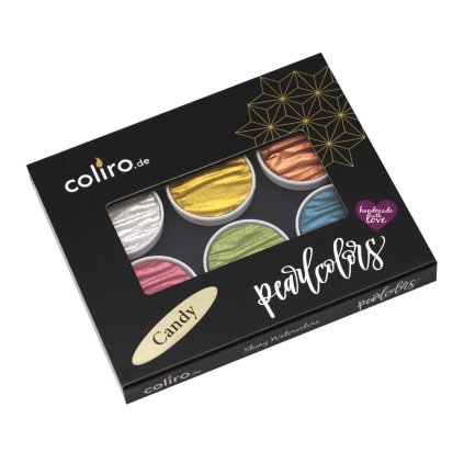 Akvarelové barvy Coliro Pearlcolors Candy, sada 6 ks