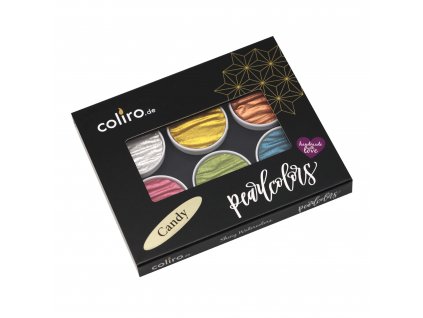 Akvarelové barvy Coliro Pearlcolors Candy, sada 6 ks