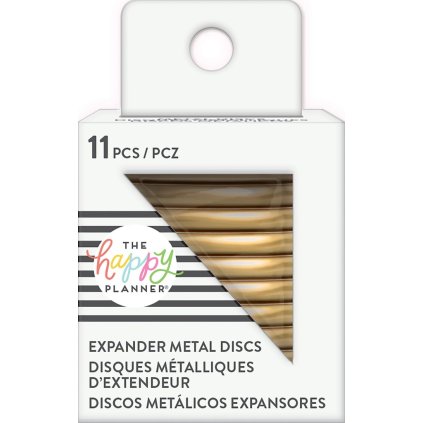 Spojovací kovové disky do diáře Happy Planner 4,4 cm - Gold
