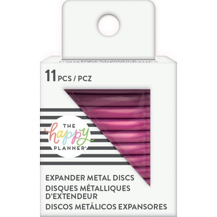 Spojovací kovové disky do diáře Happy Planner 4,4 cm - Hot Pink