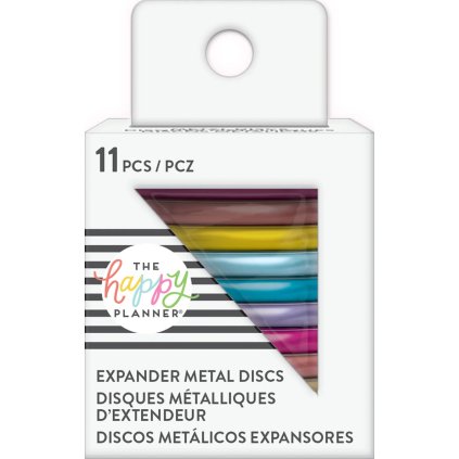 Spojovací kovové disky do diáře Happy Planner 4,4 cm - Rainbow