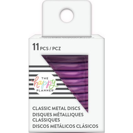 Spojovací kovové disky do diáře Happy Planner 3,2 cm - Violet