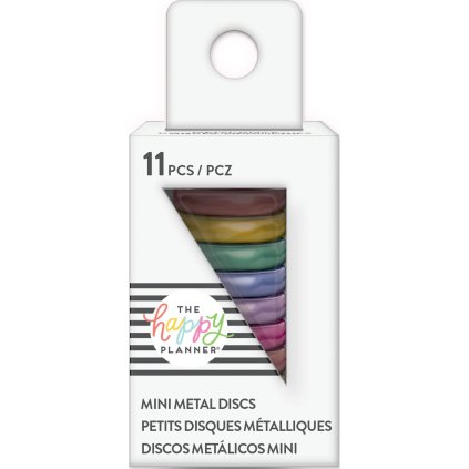 Spojovací kovové disky do diáře Happy Planner 1,9 cm - Rainbow