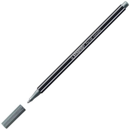 Metalický fix Stabilo Pen 68, stříbrná