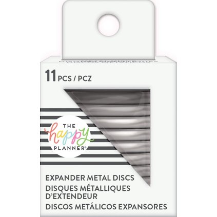 Spojovací kovové disky do diáře Happy Planner 4,4 cm - Silver