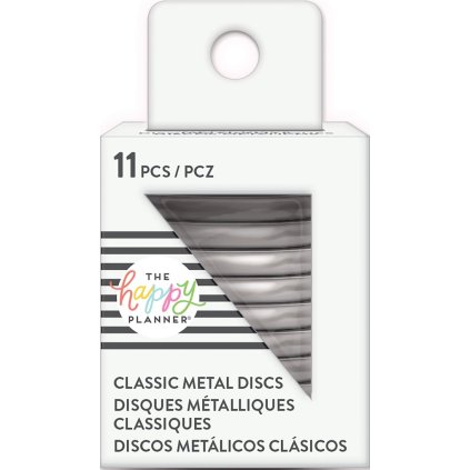 Spojovací kovové disky do diáře Happy Planner 3,2 cm - Silver