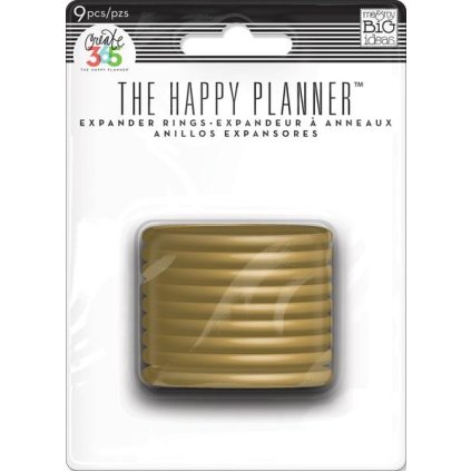 Spojovací disky do diáře Happy Planner 4,4 cm - Gold