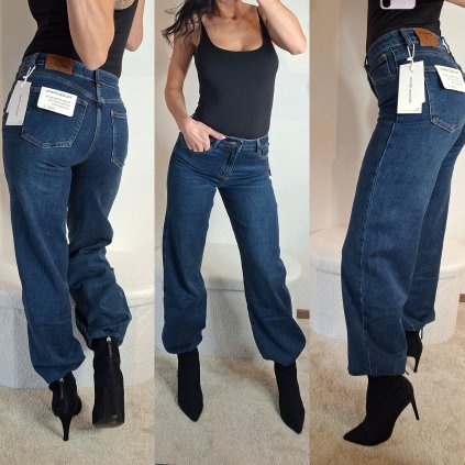 Tmave modre wide leg rifle