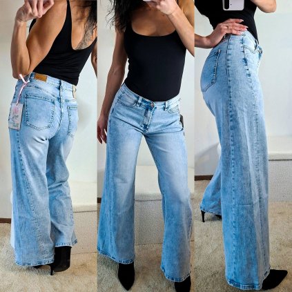 Svetle modre wide leg rifle