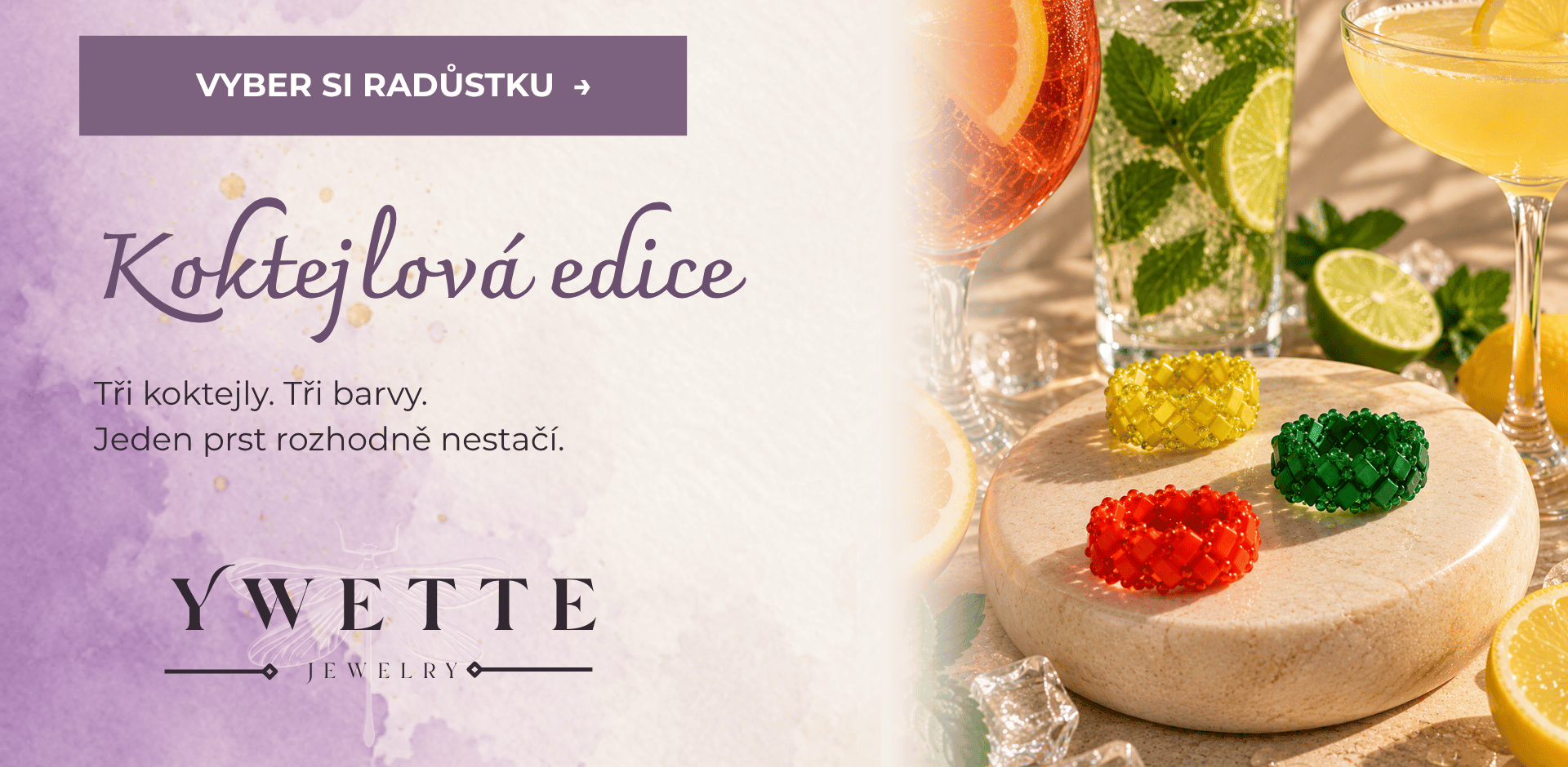 koktejlové prstýnky
