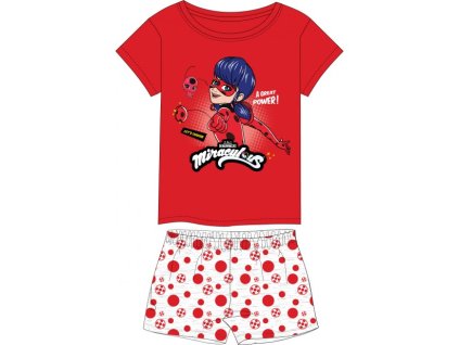 letni divci pyzamo s kratkym rukavem kouzelna beruska ladybug