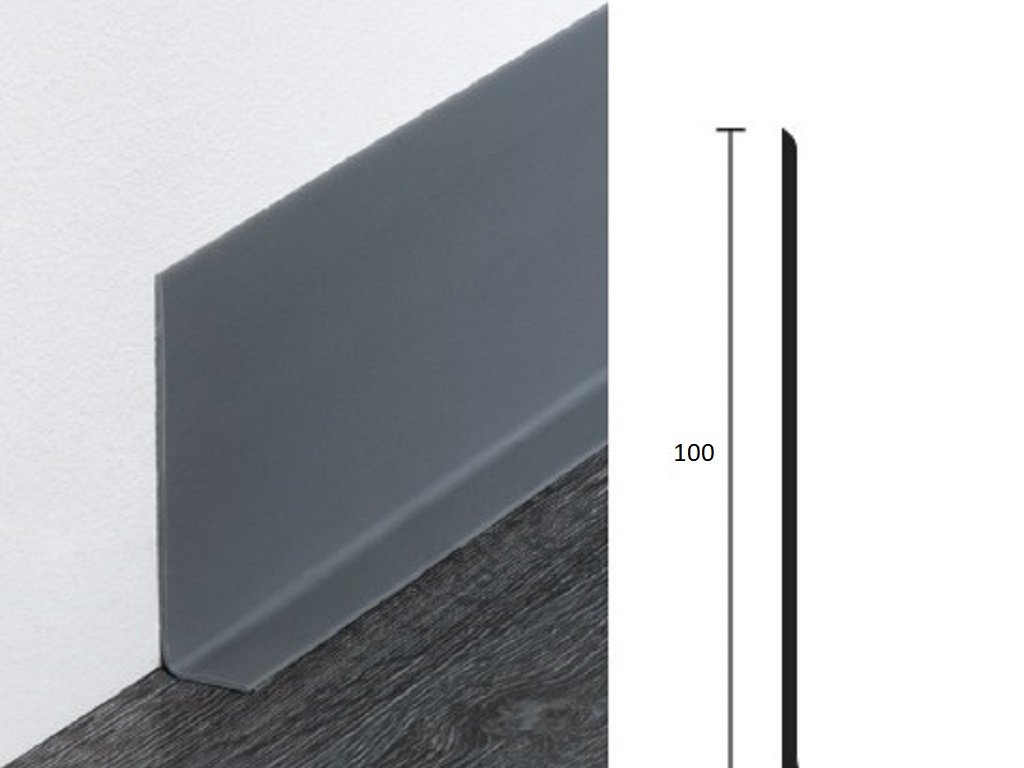 Soklová lišta BOLTA Lišta z měkkého PVC 10340 WSL 100/20 BARVA 0107 ŠEDÁ ATYP