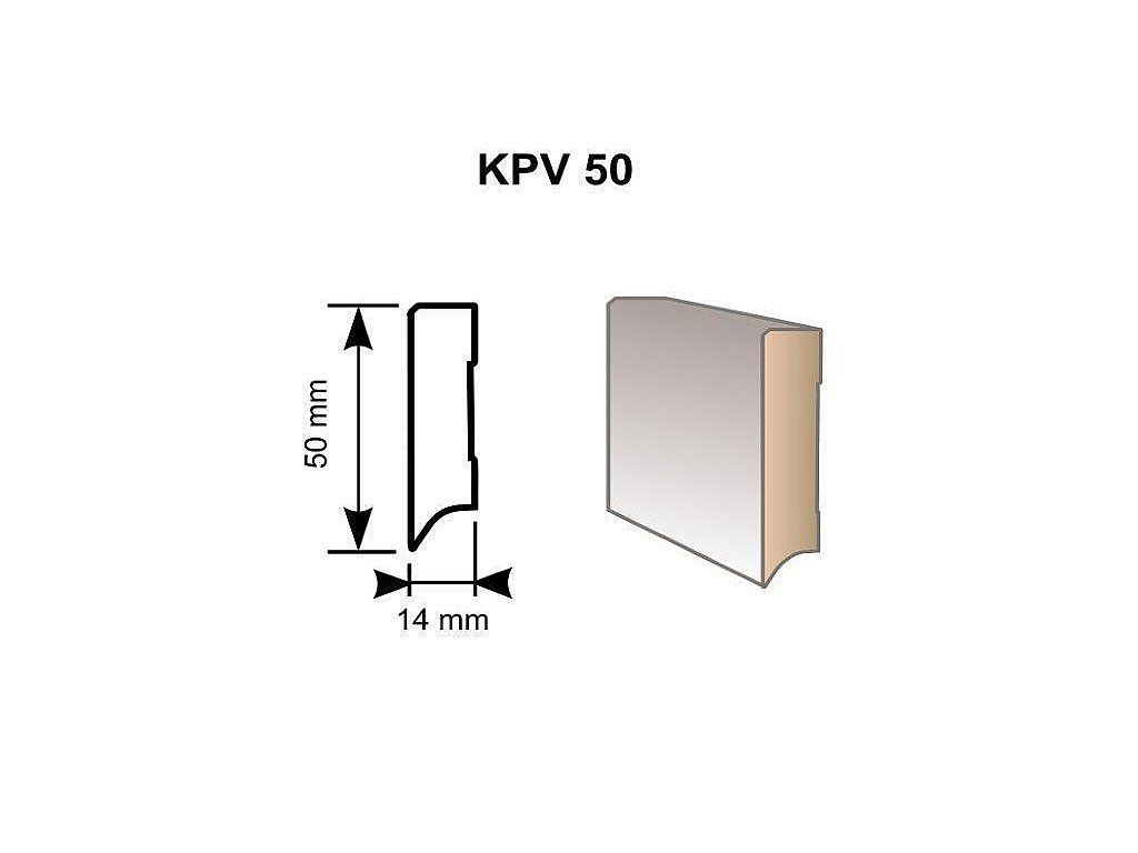 KPP KPV50  LIŠTA soklová polymer D2582 Dub