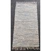 KOBERKA - ručně tkaný koberec, 60x120  světlé modro, bílý melír