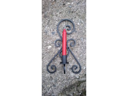 Ozdobný nástěnný svícen na jednu svíčku