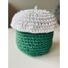 Háčkovaný košík - žalud