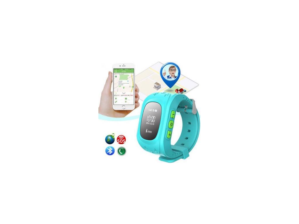 GPS hodinky pre deti Q50 - modré