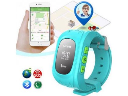 GPS hodinky pre deti Q50 - modré
