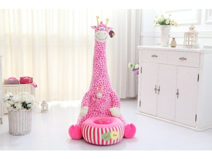 new creative plush pink giraffe tatami toy big cartoon giraffe sofa doll children s sofa gift