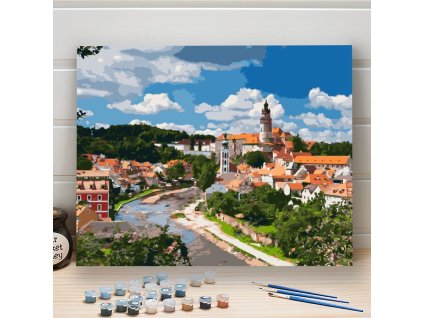0047940 malovani podle cisel cesky krumlov vypnute platno na ram