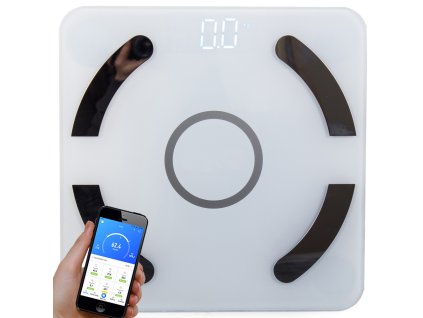 Analytická kúpeľňová váha bluetooth 180 kg sklo