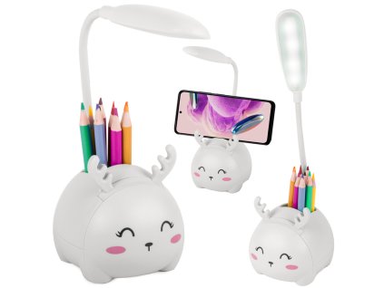 Detská nočná lampička usb organizér stojan na telefón na čítanie vedy