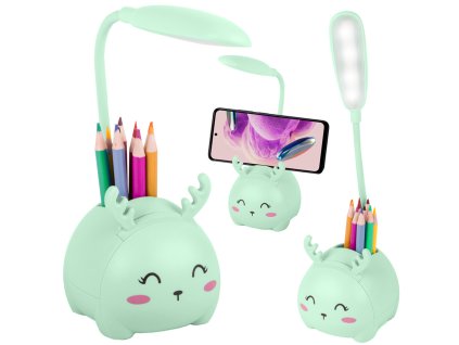 Detská nočná lampička usb organizér stojan na telefón na čítanie vedy