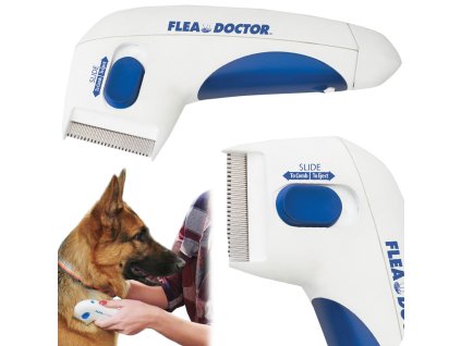 Elektrický blší hustý hrebeň pre psa mačku