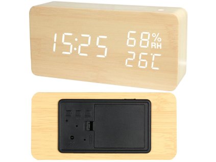 Elektronický budík teplomer vlhkomer usb