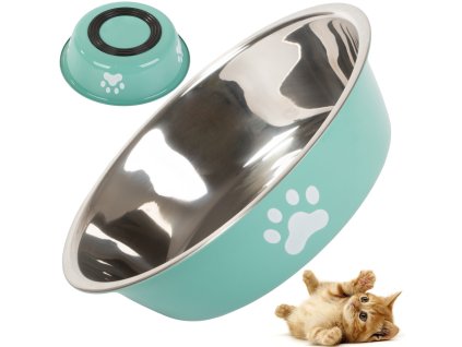 Kovová miska pre psov s protišmykovou labkou 150ml