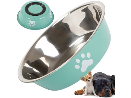 Kovová miska pre psov s protišmykovou labkou 400 ml