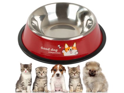 Kovová miska pre psov s protišmykovým nápisom 150ml