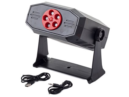 Laserový projektor stroboskopický laserový diskotékový reproduktor