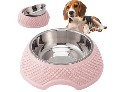 Miska pre psov s vyberateľnou vložkou kovová 350 ml