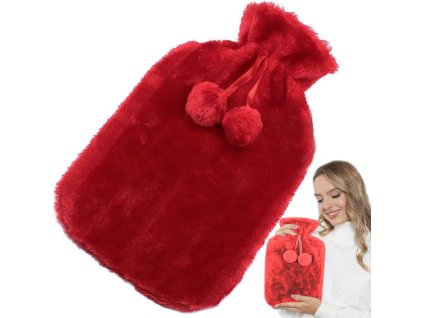 Plyšový gumový termofor s mäkkou kožušinou