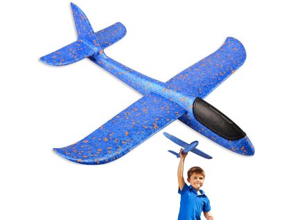 Polystyrénové lietadlo - klzák modré