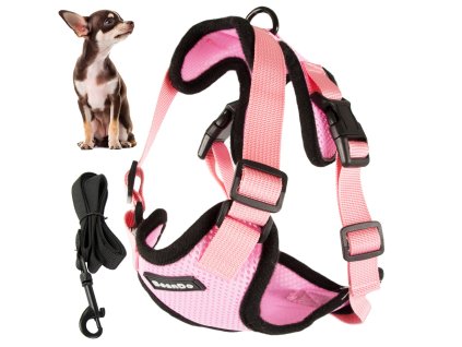 Postroj na prechádzky bez popruhov pre malých psov rukoväť ľahká mäkká silná s