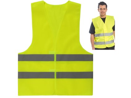 Reflexná cestná výstražná vesta žltá XL
