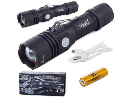 Taktická baterka bailong cree led xm-l3-u3 usb