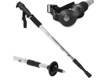 TELESKOPICKÉ PALICE NA NORDIC WALKING FARBA STRIEBORNÁ