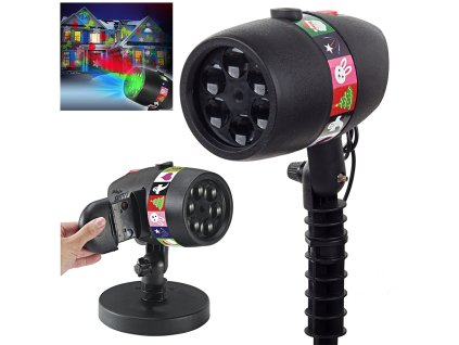 Vianočné 12 ip led diaprojektor