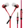 Zipsové sluchátka - červené