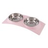 Dvojitá miska pre psa mačku kovová 2ks 0,4l