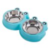 Kovová dvojitá miska pre psa a mačku 0,3 l x 2
