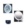Kozmetické make-up zrkadlo s LED ventilátorom