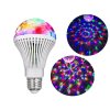 LED žiarovka rgb rotačná e27 disco guľa