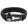 Náramok prežitie náramok 5v1 kompas kremeň lano nôž paracord lano
