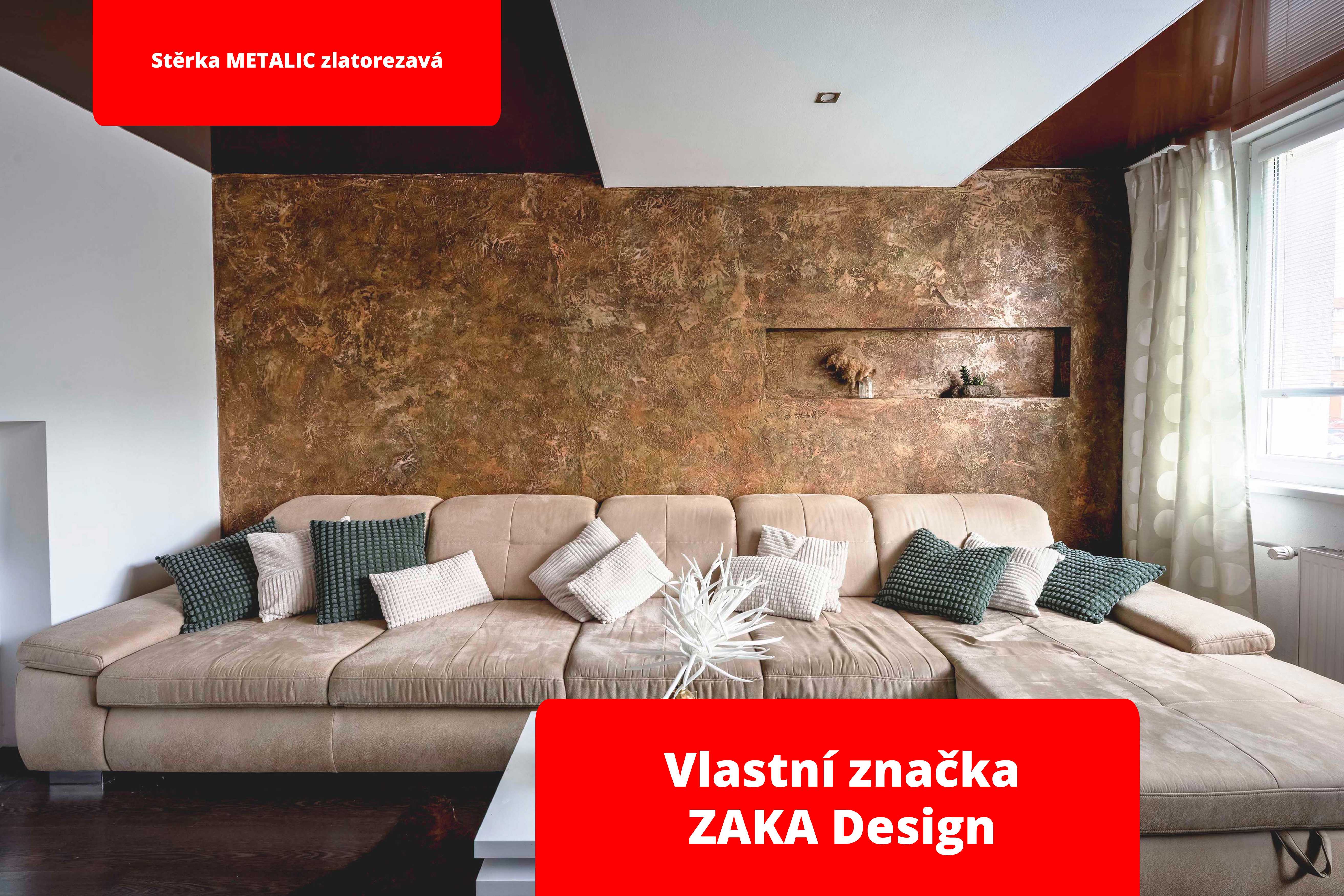 Stěrka METALIC zlato rezavá