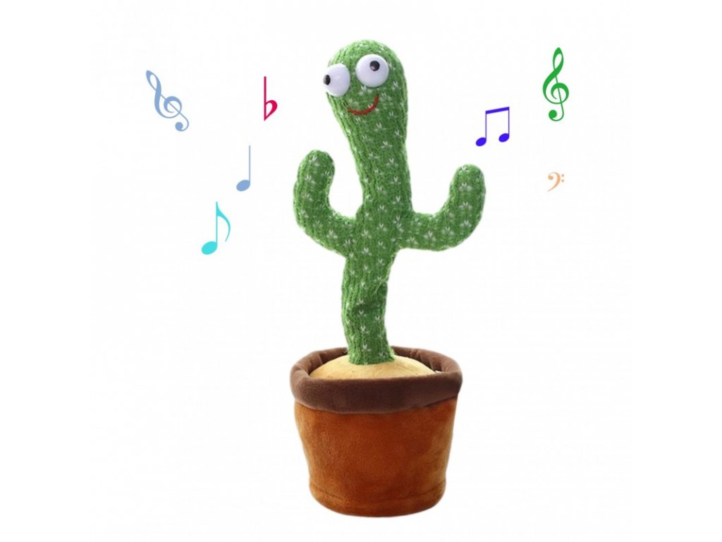 Tančící zpívající a mluvící plyšový kaktus.